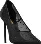 Saint Laurent Strass Mesh Anja Pumps Black Dames - Thumbnail 13