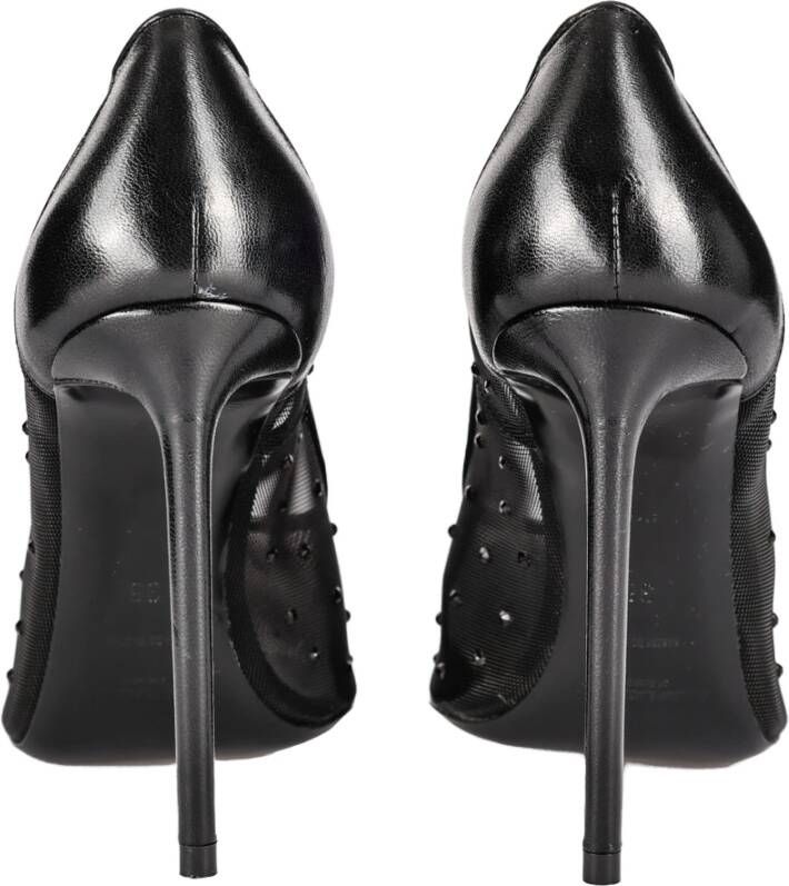 Saint Laurent Strass Mesh Anja Pumps Black Dames