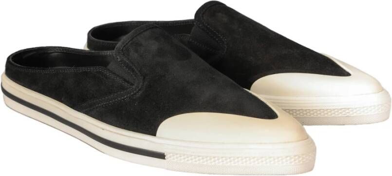 Saint Laurent Suède Loafers met Rubberen Zool Black Heren