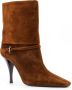 Saint Laurent Suede Stiletto Laarzen Brown Dames - Thumbnail 2