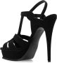 Saint Laurent Zwarte Hak Tribute 105 Satijn Black Dames - Thumbnail 5