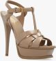 Saint Laurent Stijlvolle Zomer Sandalen voor Vrouwen Beige Dames - Thumbnail 7