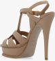 Saint Laurent Stijlvolle Zomer Sandalen voor Vrouwen Beige Dames - Thumbnail 8