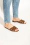 Saint Laurent Slides Sandalen Zwart Leer Zomer Brown Dames - Thumbnail 2