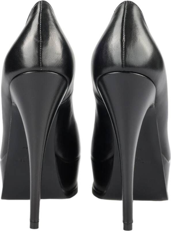 Saint Laurent Tripon Zwart Leren Regular Fit Pumps Black Dames