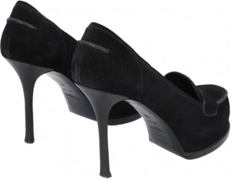 Saint Laurent Vintage Pre-owned Suede heels Black Unisex