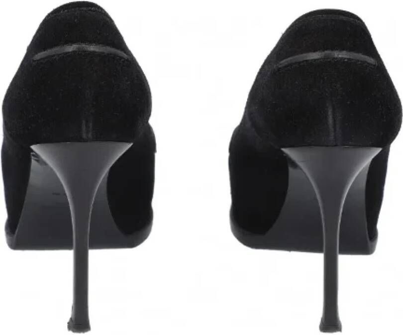 Saint Laurent Vintage Pre-owned Suede heels Black Unisex