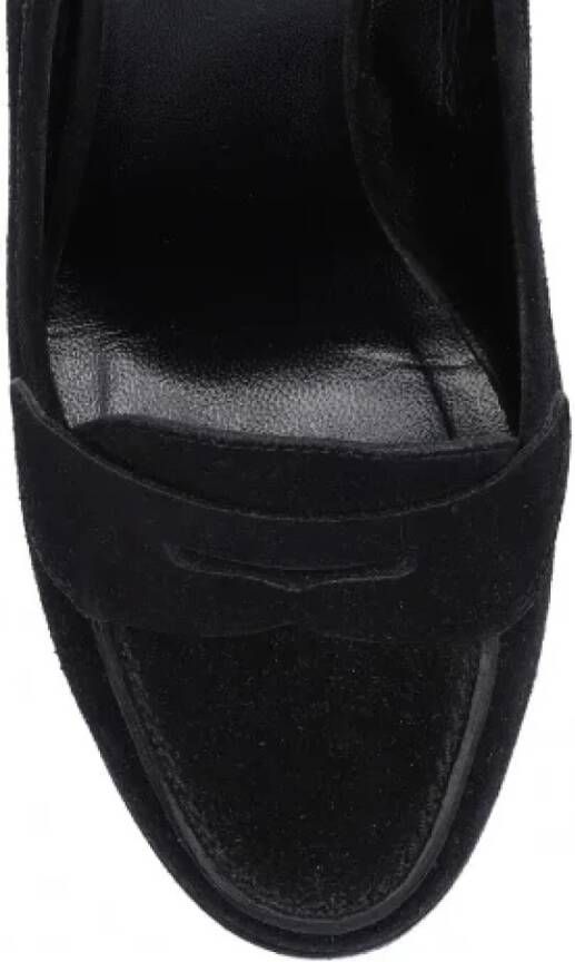 Saint Laurent Vintage Pre-owned Suede heels Black Unisex