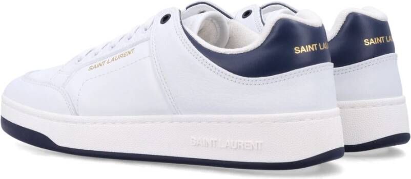 Saint Laurent Witte Blauwe Sneakers SL 61 White Heren