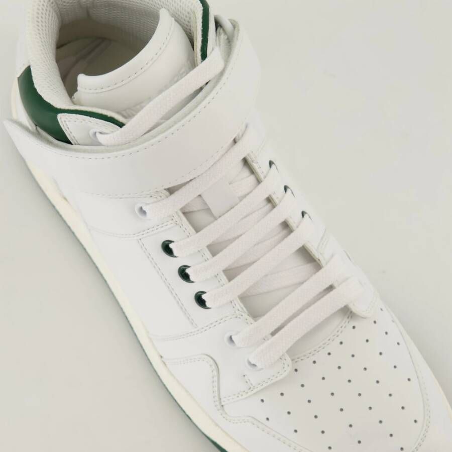 Saint Laurent Witte en groene hoge sneakers White Heren