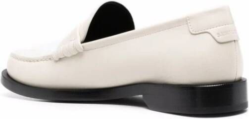 Saint Laurent Witte Leren Loafers Elegant Ontwerp White Dames