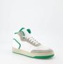 Saint Laurent Witte Leren Sneakers met Groene Stof Multicolor Heren - Thumbnail 3