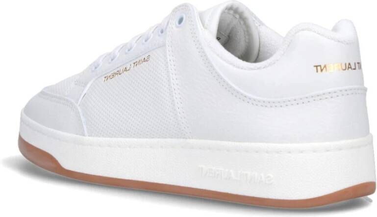 Saint Laurent Witte Leren Sneakers Ss22 White Heren