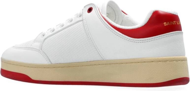 Saint Laurent Witte Leren Sneakers Ss22 White Heren