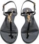 Saint Laurent Zwarte Flip Sandaal Black Dames - Thumbnail 4