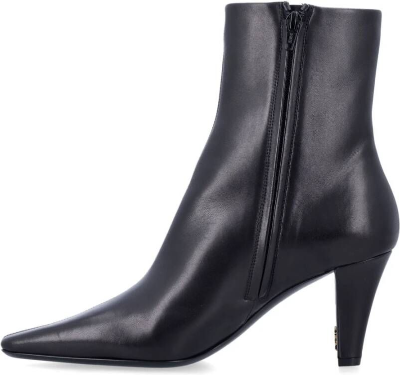 Saint Laurent Zwarte Gesloten Teen Bootie Aw24 Black Dames