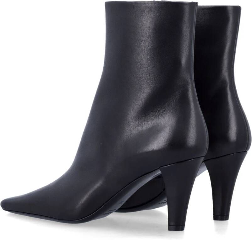 Saint Laurent Zwarte Gesloten Teen Bootie Aw24 Black Dames