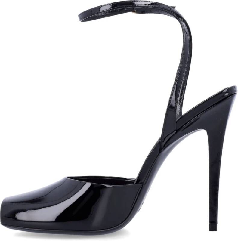 Saint Laurent Zwarte Gesloten Teen Stiletto Sandalen Black Dames