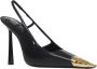 Saint Laurent Zwarte haklaarzen Black Dames - Thumbnail 2