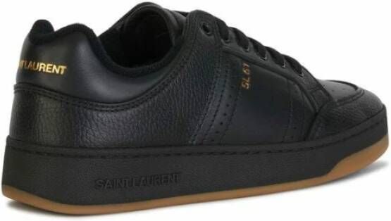 Saint Laurent Zwarte lage sneakers van kalfsleer Zwart Heren