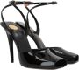 Saint Laurent Zwarte Lakleren Kruisband Sandalen Black Dames - Thumbnail 2