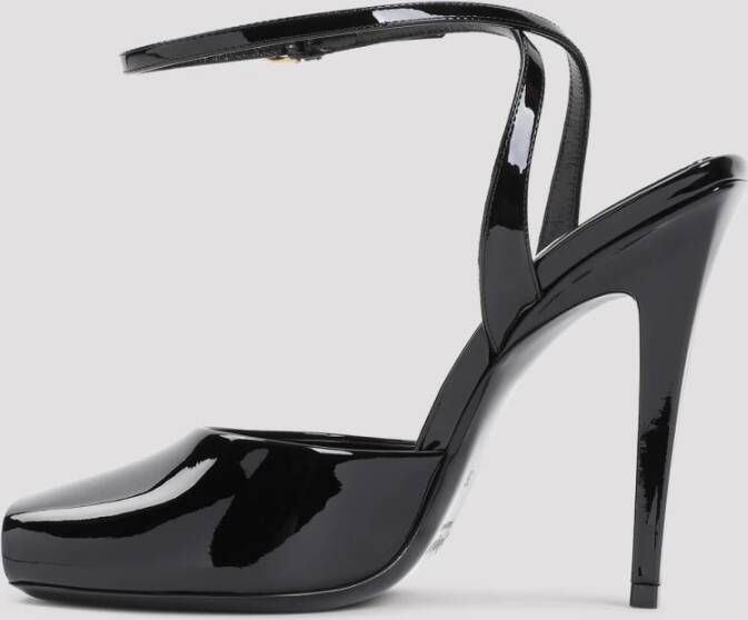 Saint Laurent Zwarte Lakleren Pumps Black Dames