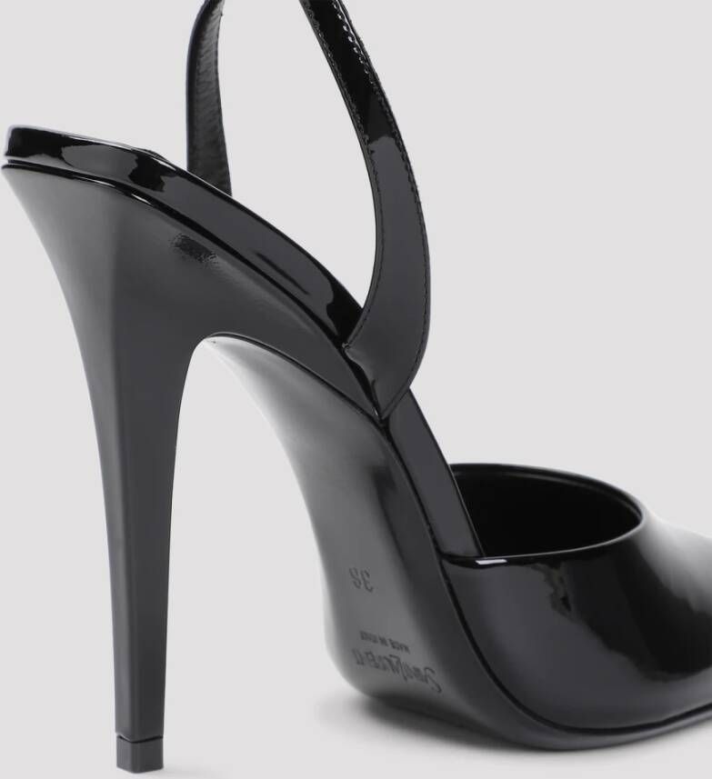 Saint Laurent Zwarte Lakleren Pumps Black Dames