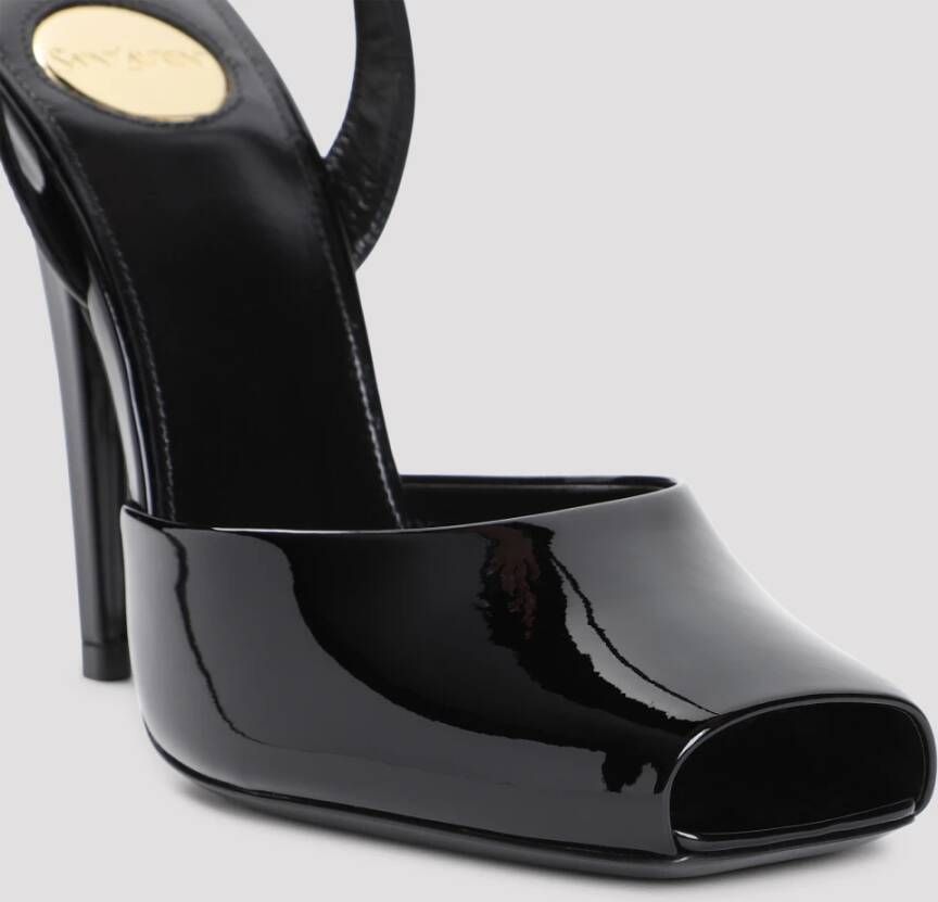 Saint Laurent Zwarte Lakleren Pumps Black Dames