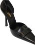 Saint Laurent Zwarte Leren DOrsay Pumps met Stiletto Hak Black Dames - Thumbnail 9