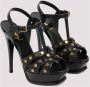 Saint Laurent Zwarte Leren Enkellaarzen Black Dames - Thumbnail 3