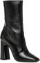 Saint Laurent Zwarte Leren Enkellaarzen Black Dames - Thumbnail 2