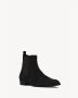 Saint Laurent Zwarte Leren Enkellaarzen Black Heren - Thumbnail 3