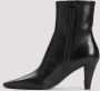 Saint Laurent Zwarte Leren Enkellaarzen Elegante Stijl Black Dames - Thumbnail 2