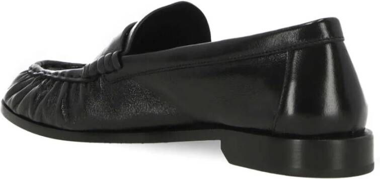 Saint Laurent Zwarte Leren Loafer Schoenen Ss22 Black Heren