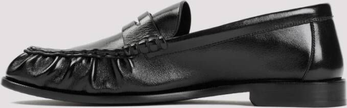 Saint Laurent Zwarte leren Loafer schoenen Black Heren