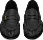 Saint Laurent Zwarte leren loafers met Cassandre-logo Black Dames - Thumbnail 3