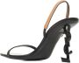 Saint Laurent Zwarte Leren Logo Hak Sandalen Black Dames - Thumbnail 3