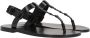 Saint Laurent Zwarte Leren Platte Sandalen Black Heren - Thumbnail 2