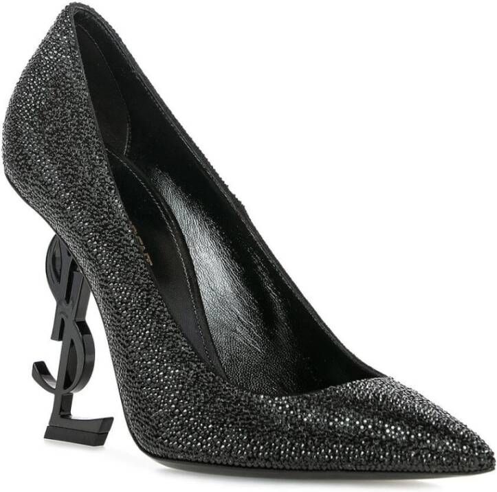 Saint Laurent Zwarte Leren Pumps met Studs Black Dames