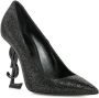 Saint Laurent Zwarte Leren Pumps met Studs Black Dames - Thumbnail 2