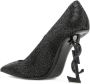 Saint Laurent Zwarte Leren Pumps met Studs Black Dames - Thumbnail 3