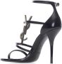 Saint Laurent Zwarte Leren Sandalen Black Dames - Thumbnail 2