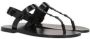 Saint Laurent Cassandra Suède T-Strap Sandalen Black Dames - Thumbnail 2