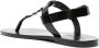 Saint Laurent Cassandra Suède T-Strap Sandalen Black Dames - Thumbnail 6