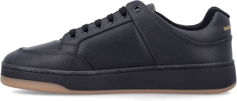 Saint Laurent Zwarte Leren Sneakers SL 61 Black Heren