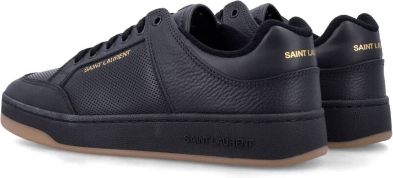 Saint Laurent Zwarte Leren Sneakers SL 61 Black Heren