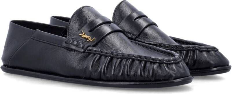 Saint Laurent Zwarte Loafer Penny Pantoffels Aw24 Black Heren