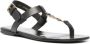 Saint Laurent Zwarte Logo Plaque Leren Sandalen Black Heren - Thumbnail 2