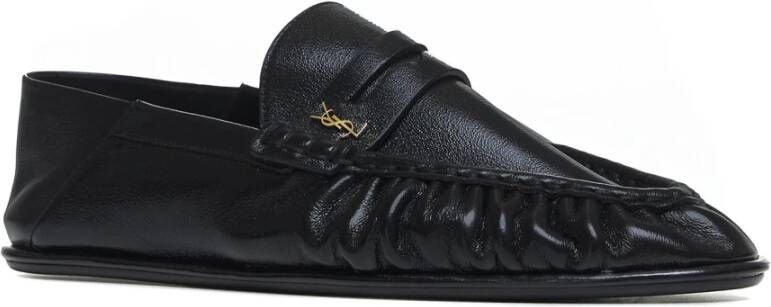 Saint Laurent Zwarte platte schoenen Black Heren