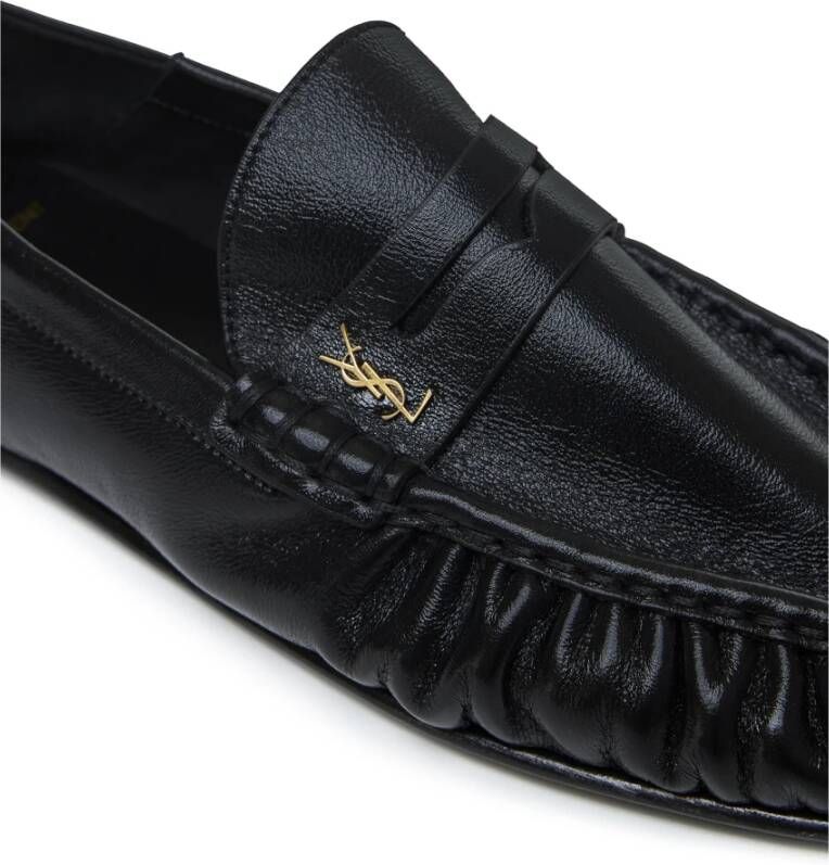 Saint Laurent Zwarte platte schoenen Black Heren